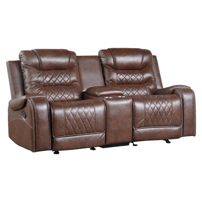 Putnam - Power Double Reclining Loveseat With Center Console, Receptacles And USB Ports