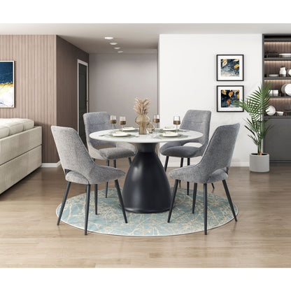 Thea - Dining Table - Black / White