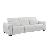 McPherson - Power Double Reclining Sofa With Power Headrests, Charging Ports - Cloud