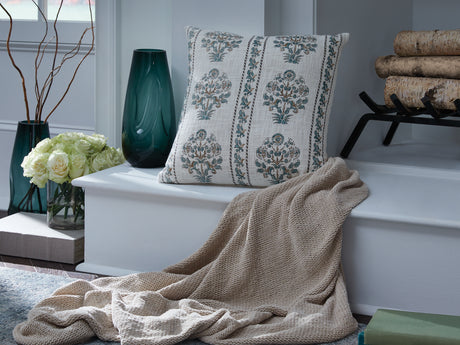 Furniture City - MS - Ashley Furniture - Paulmour Pillows - Pillow (4/CS) / Ivory/Green/Brown - A1001105