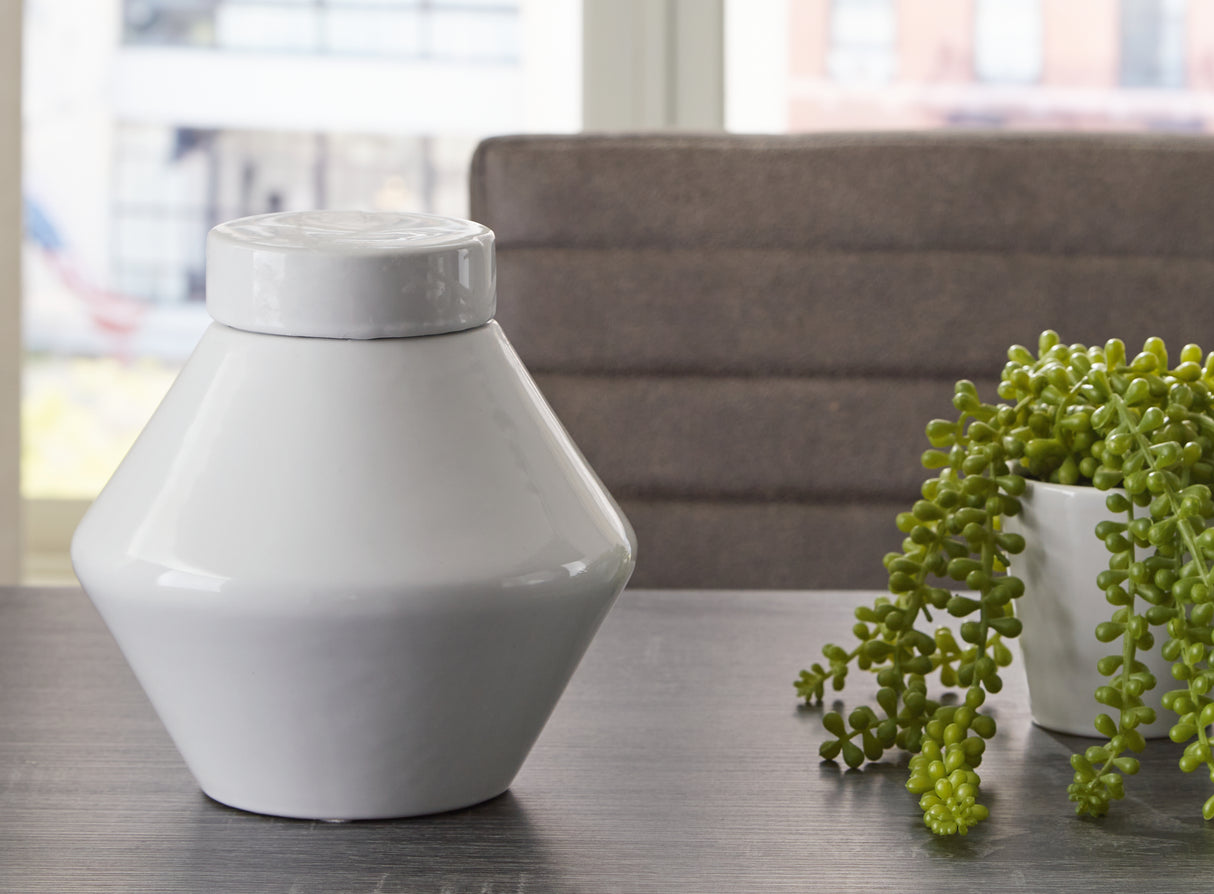 Furniture City - MS - Ashley Furniture - Domina Jar (Set of 2) - Jar (2/CS) / White - A2000485