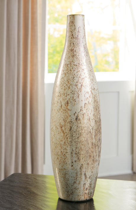 Furniture City - MS - Ashley Furniture - Plawite Vase - Vase / Antique Silver Finish - A2000640