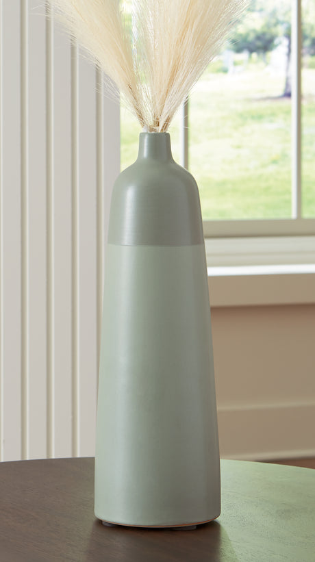 Furniture City - MS - Ashley Furniture - Peerland Vase - Vase / Sage Green - A2000655