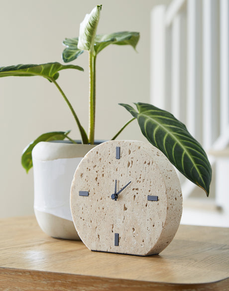 Furniture City - MS - Ashley Furniture - Donfordson Table Clock (Set of 2) - Table Clock (2/CS) / Beige - A2000660