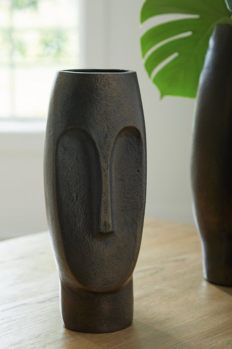 Furniture City - MS - Ashley Furniture - Elanman Vase - Vase / Antique Bronze - A2000693
