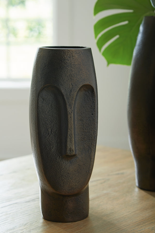 Furniture City - MS - Ashley Furniture - Elanman Vase - Vase / Antique Bronze - A2000693