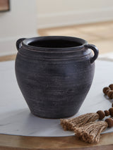 Furniture City - MS - Ashley Furniture - Meadie Vase - Vase / Distressed Black - A2000790