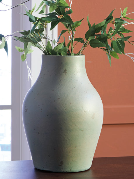 Furniture City - MS - Ashley Furniture - Baychester Vase - Vase / Antique Green - A2000806