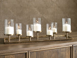 Furniture City - MS - Ashley Furniture - Wallmond Candle Holder - Candle Holder / Antique Brass Finish - A2000820
