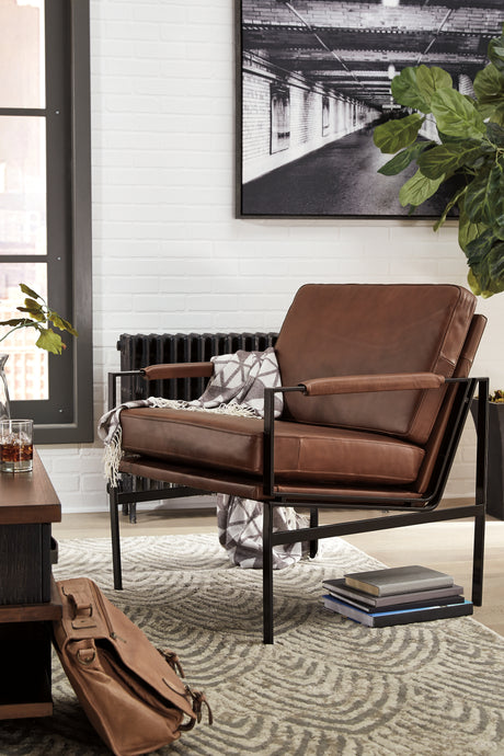 Furniture City - MS - Ashley Furniture - Puckman Accent Chair - Accent Chair / Black - A3000192