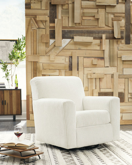 Furniture City - MS - Ashley Furniture - Herstow Swivel Glider Accent Chair - Swivel Glider Accent Chair / Ivory - A3000365