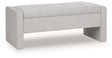 Furniture City - MS - Ashley Furniture - Akselman Storage Bench - Storage Bench / Gray / 50"W x 19"D x 19"H - A3000744