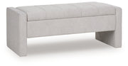 Furniture City - MS - Ashley Furniture - Akselman Storage Bench - Storage Bench / Gray / 50"W x 19"D x 19"H - A3000744