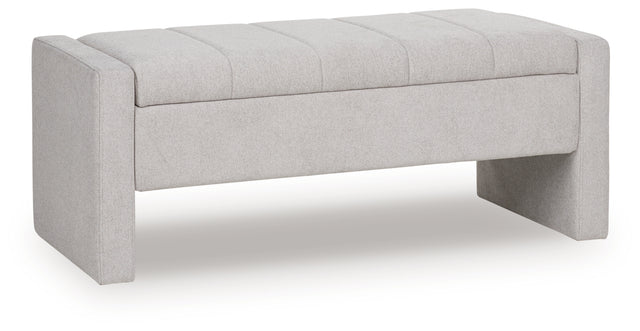Furniture City - MS - Ashley Furniture - Akselman Storage Bench - Storage Bench / Gray / 50"W x 19"D x 19"H - A3000744