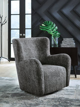 Furniture City - MS - Ashley Furniture - Rowenburg Swivel Glider Accent Chair - Swivel Glider Accent Chair / Heather Charcoal - A3000796