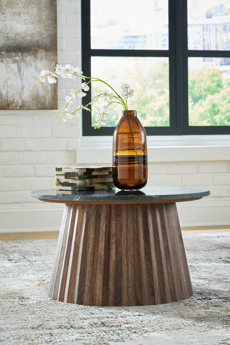 Furniture City - MS - Ashley Furniture - Ceilby Accent Coffee Table - Accent Cocktail Table / Black/Brown - A4000601