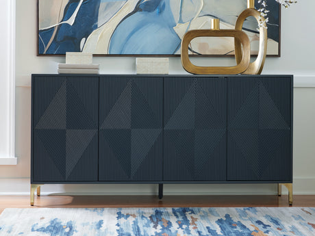 Furniture City - MS - Ashley Furniture - Loirwick Accent Cabinet - Accent Cabinet / Dark Blue - A4000677
