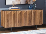 Furniture City - MS - Ashley Furniture - Quintavious Accent Cabinet - Accent Cabinet / Brown/Charcoal - A4000685