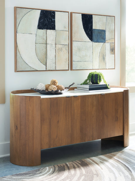 Furniture City - MS - Ashley Furniture - Fitzroy Accent Cabinet - Accent Cabinet / Brown/White - A4000688
