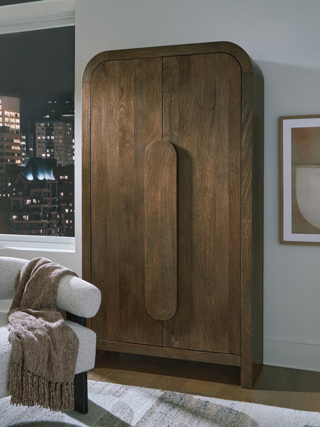 Furniture City - MS - Ashley Furniture - Thoren Accent Cabinet - Accent Cabinet / Medium Brown - A4000699