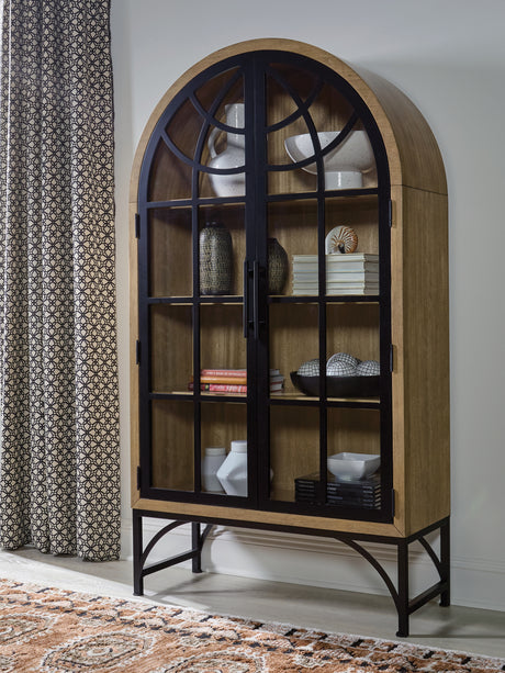 Furniture City - MS - Ashley Furniture - Gwenwich Accent Cabinet - Accent Cabinet / Natural/Black - A4000704