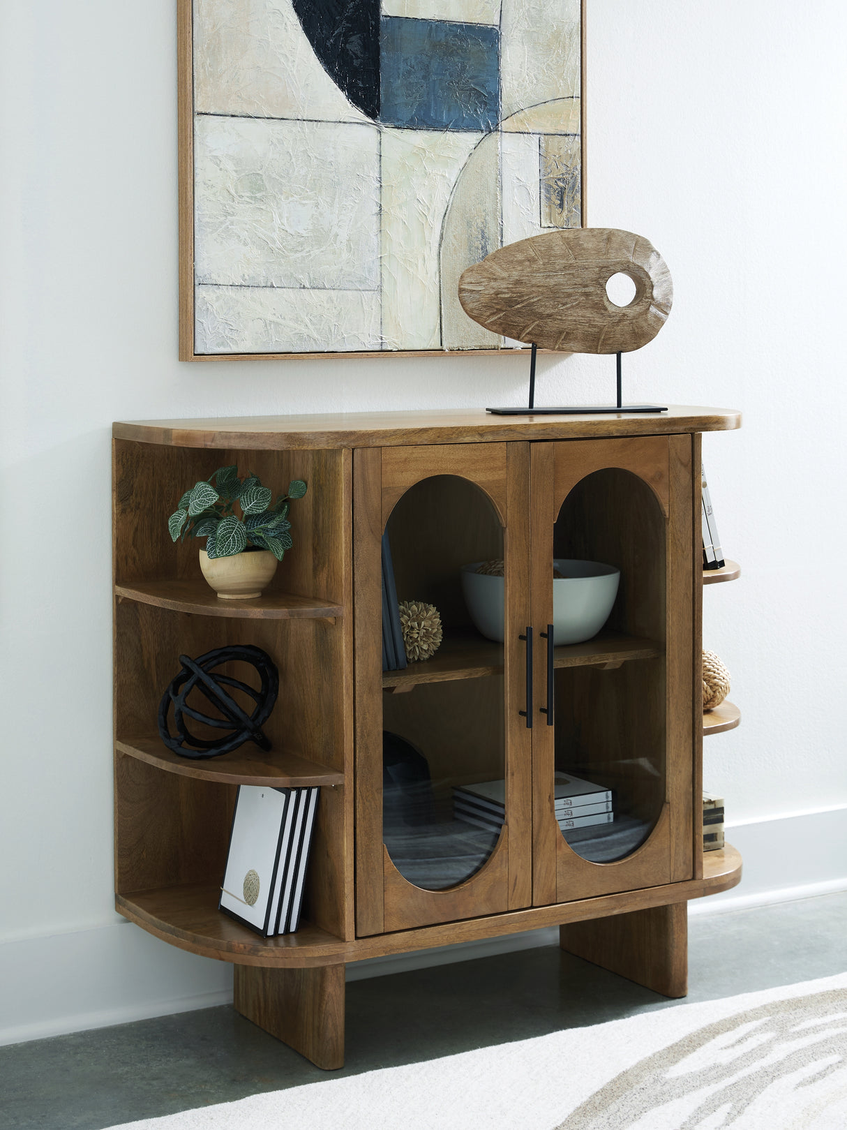Furniture City - MS - Ashley Furniture - Niall Accent Cabinet - Accent Cabinet / Light Brown - A4000707