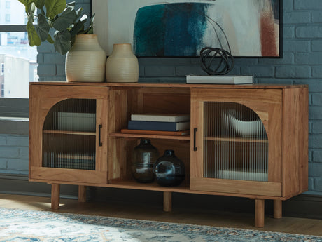 Furniture City - MS - Ashley Furniture - Adway Accent Cabinet - Accent Cabinet / Natural Brown - A4000709