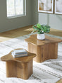 Furniture City - MS - Ashley Furniture - Abeford Accent Coffee Table (Set of 2) - Accent Cocktail TBL Set (Set of 2) / Brown - A4000711