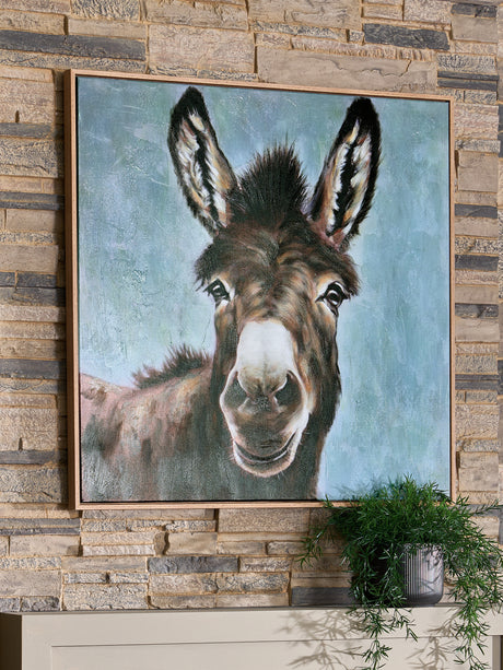 Furniture City - MS - Ashley Furniture - Landerton Wall Decor - Wall Art / Brown/Blue/White - A8000488