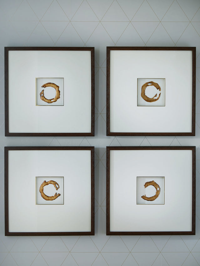 Furniture City - MS - Ashley Furniture - Dallbourne Wall Decor - Wall Art Set (4/CN) / White/Gold Finish - A8000491