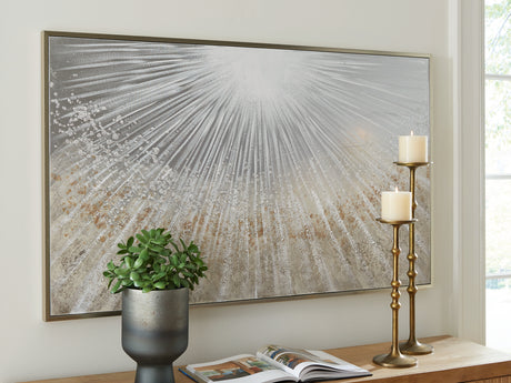 Furniture City - MS - Ashley Furniture - Waldard Wall Decor - Wall Art / Gray/Taupe/White - A8000501