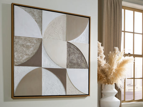 Furniture City - MS - Ashley Furniture - Harelman Wall Decor - Wall Art / Tan/Taupe/White - A8000502