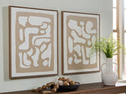 Furniture City - MS - Ashley Furniture - Waldett Wall Decor - Wall Art Set (Set of 2) / Beige/White - A8000503