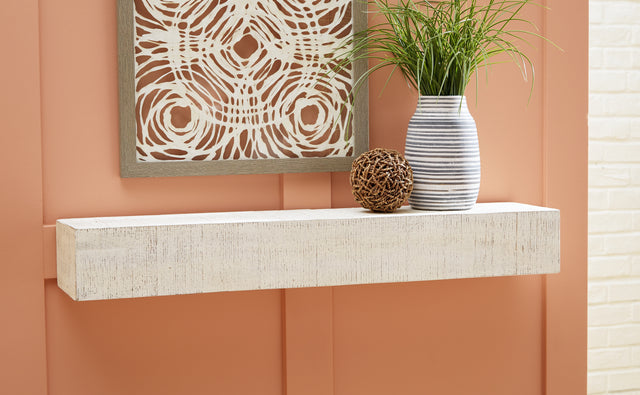 Furniture City - MS - Ashley Furniture - Cadmon Wall Decor - Wall Shelf / Antique White - A8010259