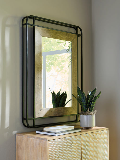 Furniture City - MS - Ashley Furniture - Beelman Mirror - Accent Mirror / Black/Brown - A8010409