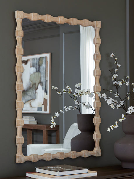 Furniture City - MS - Ashley Furniture - Acelmore Mirror - Accent Mirror / Light Brown - A8010420