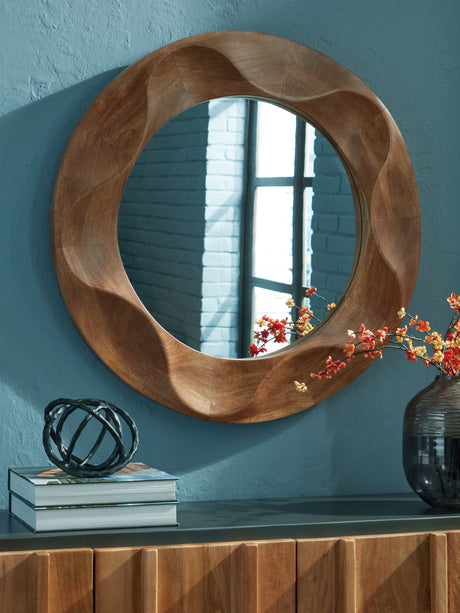 Furniture City - MS - Ashley Furniture - Aajon Mirror - Accent Mirror / Brown - A8010427