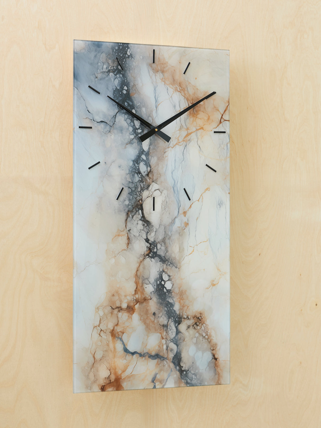 Furniture City - MS - Ashley Furniture - Teague Wall Decor - Wall Clock / Brown/Gray/Ivory - A8010432