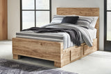 Furniture City - MS - Ashley Furniture - Hyanna Bedroom - Full Panel Bed with 2 Side Storage / Tan Brown - B1050B29