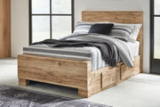 Furniture City - MS - Ashley Furniture - Hyanna Bedroom - Full Panel Bed with 2 Side Storage / Tan Brown - B1050B29