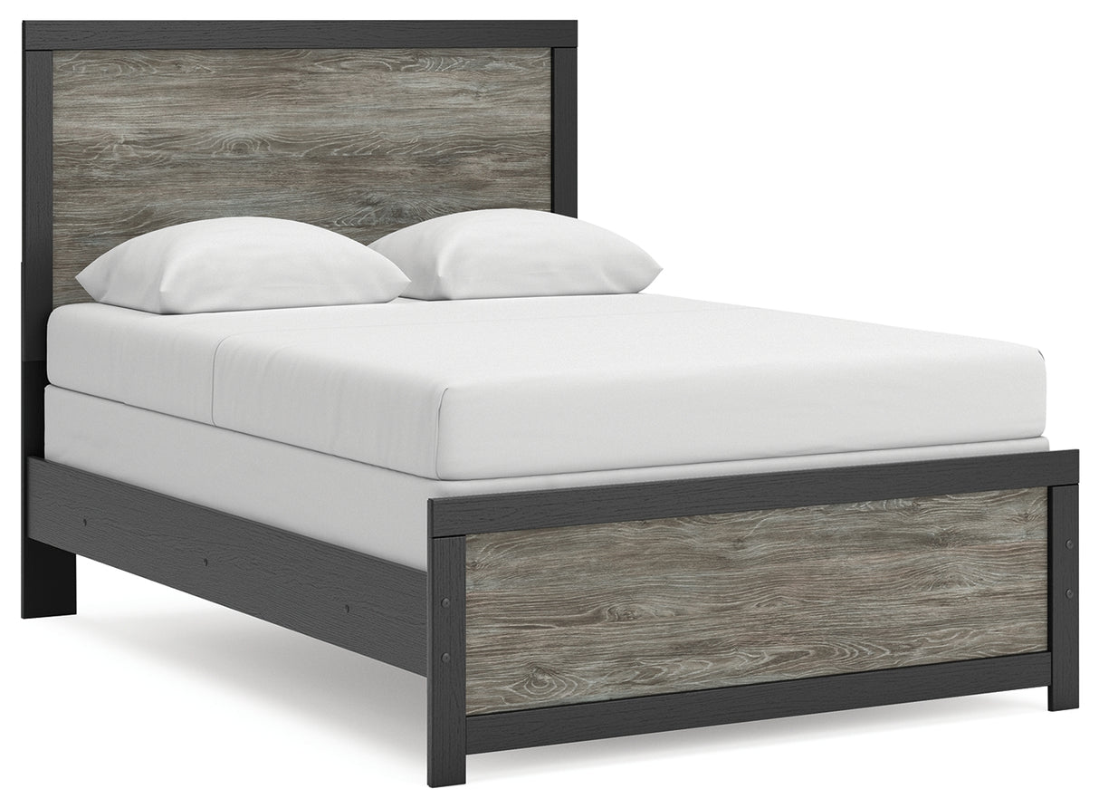 Furniture City - MS - Ashley Furniture - Broachmyn Bedroom - Full Panel Bed / Black/Gray - PCB1118B9