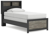 Furniture City - MS - Ashley Furniture - Broachmyn Bedroom - Twin Bookcase Bed / Black/Gray - PCB1118B12
