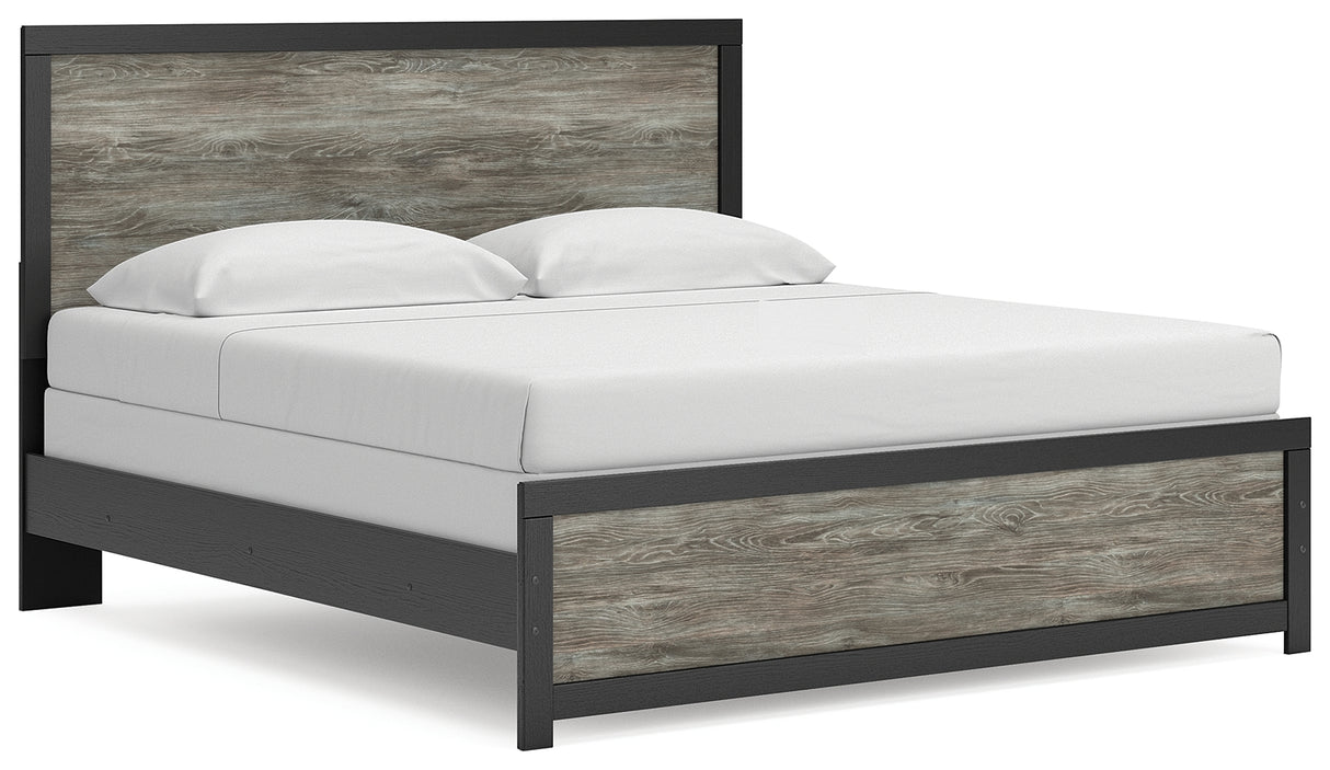 Furniture City - MS - Ashley Furniture - Broachmyn Bedroom - King Panel Bed / Black/Gray - PCB1118B7