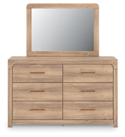 Furniture City - MS - Ashley Furniture - Kinlanni Bedroom - Dresser and Mirror / Tan - PCB1360B1
