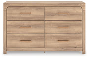 Furniture City - MS - Ashley Furniture - Kinlanni Bedroom - Six Drawer Dresser / Tan - PCB1360-31