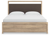 Furniture City - MS - Ashley Furniture - Kinlanni Bedroom - King Upholstered Panel Bed / Tan - PCB1360B15