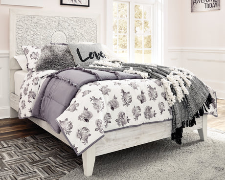 Furniture City - MS - Ashley Furniture - Paxberry Bedroom - Dresser and Mirror / Whitewash - B181B8