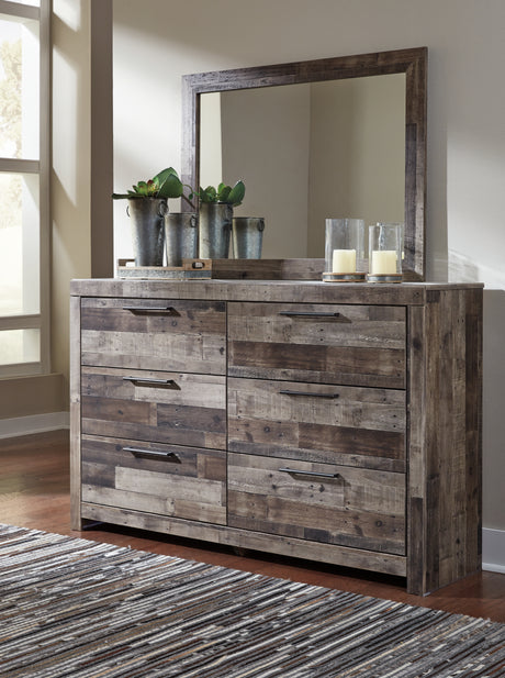 Furniture City - MS - Ashley Furniture - Derekson Bedroom - King Panel Bed with 2 Side Storage / Multi Gray - B200B44