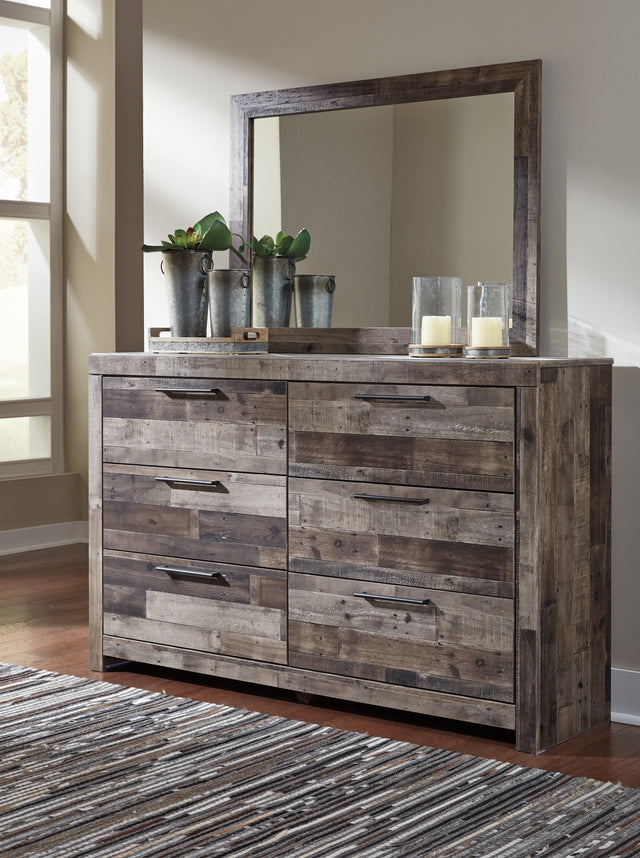 Furniture City - MS - Ashley Furniture - Derekson Bedroom - King Panel Bed with 2 Side Storage / Multi Gray - B200B44