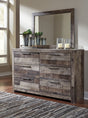 Furniture City - MS - Ashley Furniture - Derekson Bedroom - King Panel Bed with 2 Side Storage / Multi Gray - B200B44